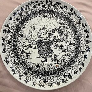 Vintage, Decorative Plate from the Seasons Series by Bjorn Wiinblad, 14 in round